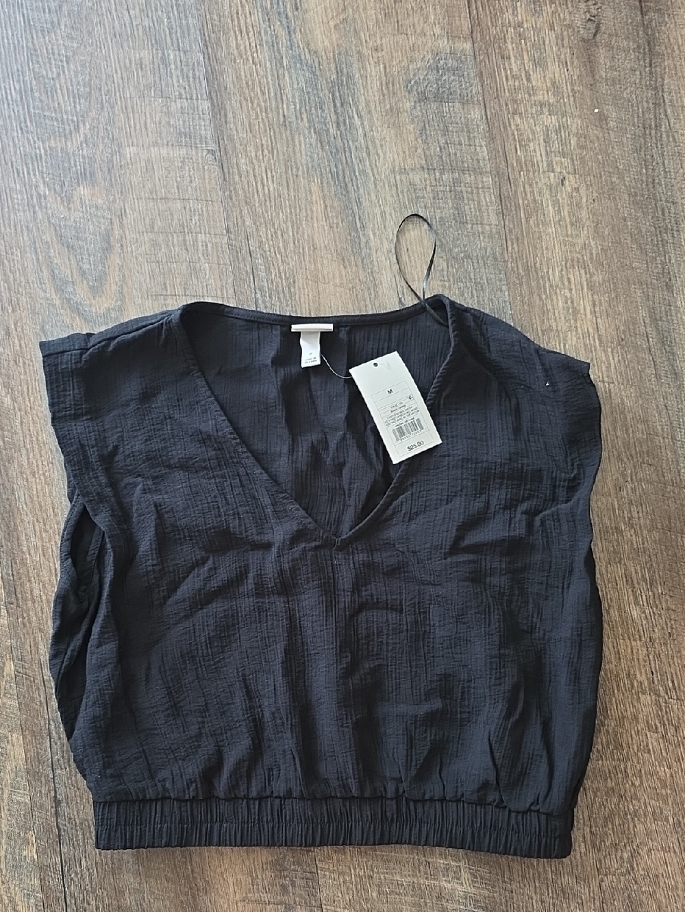 Women's Black V-Neck Sleeveless Top - A New Day (Target- Medium)